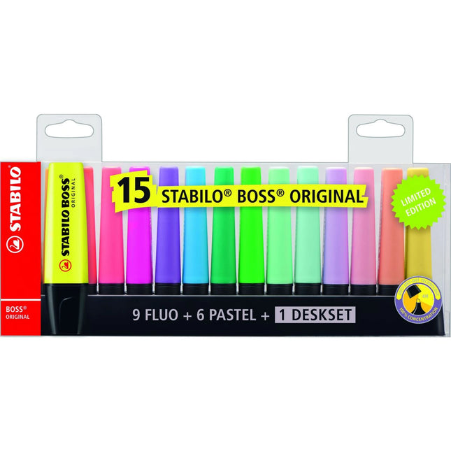 STABILO BOSS ORIGINAL Marker za isticanje desk set 15 komada