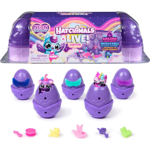 Hatchimals karton životinjica neonska duga
