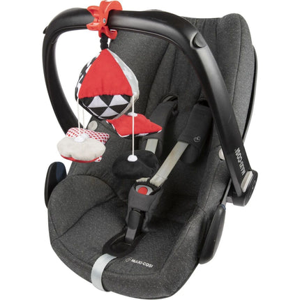 Kontrastna viseća igračka s kopčom Sensory